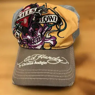 Ed Hardy 스컬 자수 캡