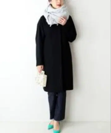 JOURNAL STANDARD L'ESSAGE 비버 크루 코트 블랙