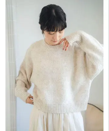 언그리드 컬러 모헤어 혼방 루즈 니트