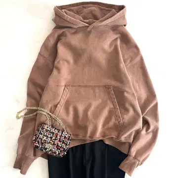 두지엠 클라세 Treasure 후드티 브라운 루즈핏