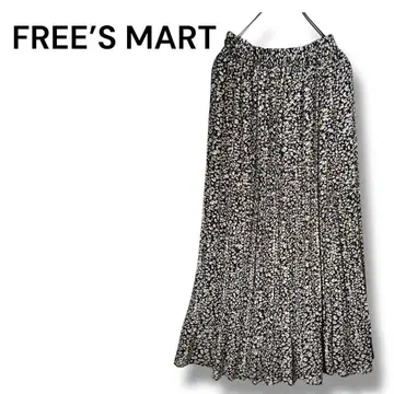 프리즈마트 올 패턴 플리츠 롱 스커트 프리 허리 밴딩