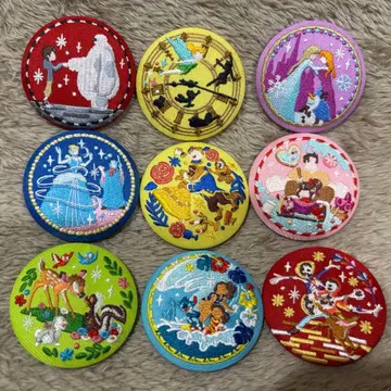 디즈니 자수 캔뱃지 2 9개 세트