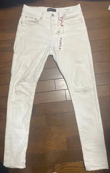 PURPLE 스키니 데님 30 화이트