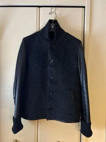 SLOW GUN 슬로우건 알파카 바시티 자켓 바니스뉴욕 별주