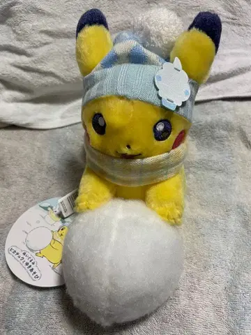 포켓몬 피카츄 눈놀이 봉제 인형 눈사람 눈사람