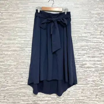 올리브 데 올리브 리본 포함 네이비 플레어 스커트 F 사이즈