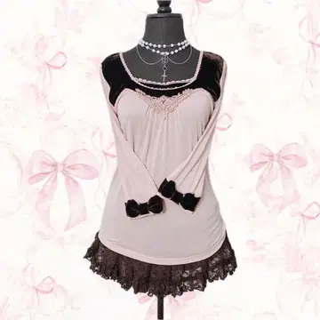 y2k axes femme 벨로아 리본 페어리코어 발레코어