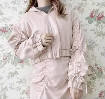 시마무라 maki 주름 리본 셋업