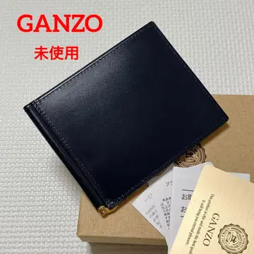 미사용 GANZO 간조 브라이들 가죽 머니클립 네이비 박스 카드 포함