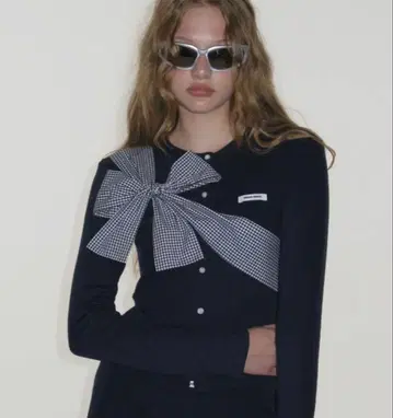 CRANK Ribbon Tied Knit 가디건