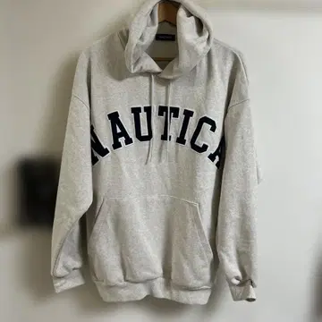 NAUTICA 아치 로고 오버사이즈 후드티
