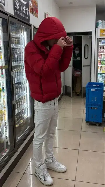 00s UNIQLO 다운 자켓 빨간색