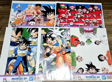 드래곤볼 40주년 제일복권 H상 클리어 포스터 5종 세트