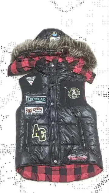 시크 스타일 퍼 다운 베스트 그런지 y2k