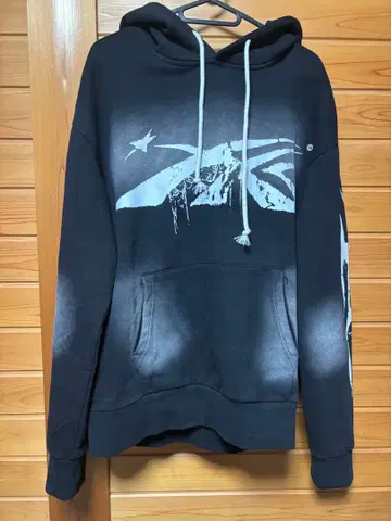 HELLSTAR 그래픽 후드티 블랙