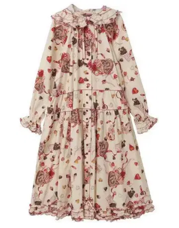 PINK HOUSE 스위트 메모리즈 프린트 미디 원피스