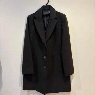 MOUSSY 블랙 체스터 코트 사이즈 1