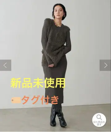 LARUTA 라루타 미사용 새상품 리브 니트 원피스 2way