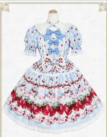 Juicy Strawberry Memory 패턴 원피스