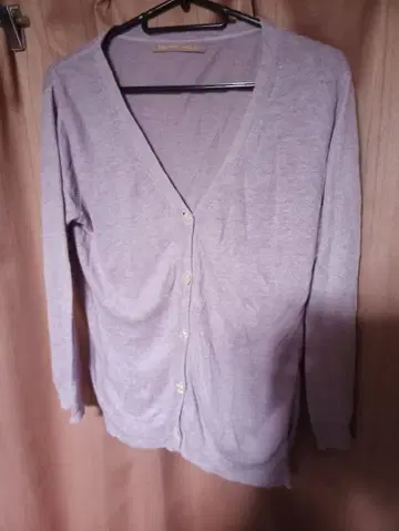 hug o war 린넨 100% 라벤더 컬러 가디건