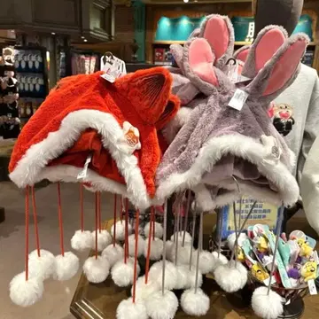 상하이 디즈니랜드 주토피아 닉 주디 팬캡 모자 폼폼