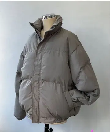 그레이 다운 자켓 오버 사이즈 L