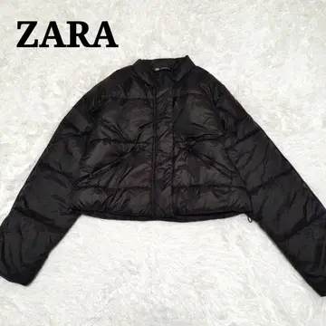 ZARA 자라 크롭 충전솜 자켓 블랙 검정 짧은 기장 숏 기장