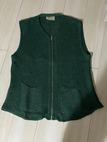 yass zip knit vest 그린