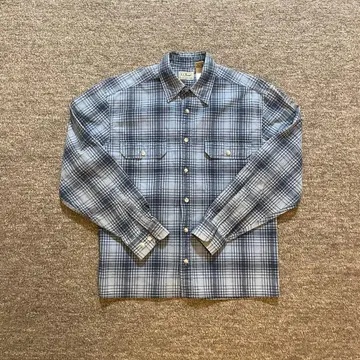 00s/LLBEAN/체크 셔츠/블루