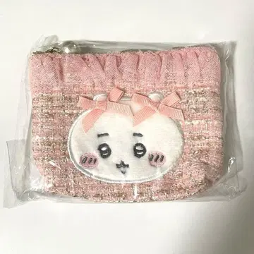 치이카와 (먼작귀) 트위드 티슈 파우치 리본 코스메틱