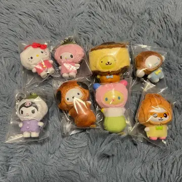 산리오 치비토모 시크릿 키링 화과자 컴플리트