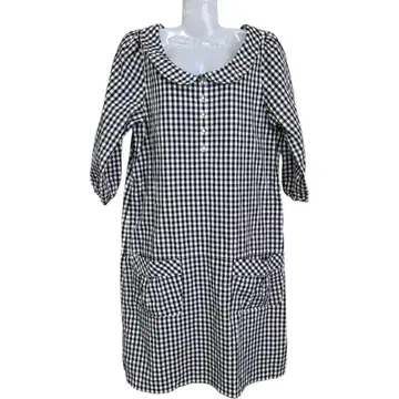 Couture brooch 쿠튀르 브로치 원피스 화이트 x 블랙