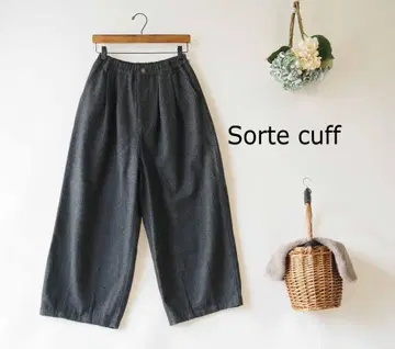 새상품 할인 Sortecuff 차콜 그레이 헤링본 사루엘 팬츠 42