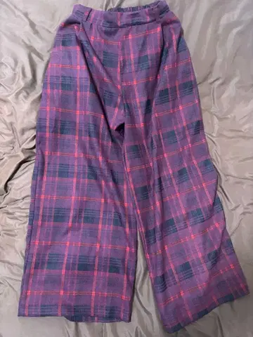 antiqua 체크 무늬 와이드 팬츠