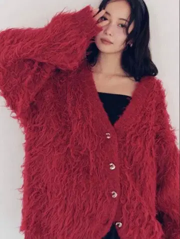 andqual 레드 가디건