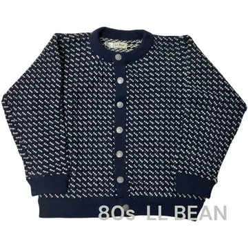 [레어 새상품급] 80s L.L.BEAN 버즈아이 가디건 니트 S
