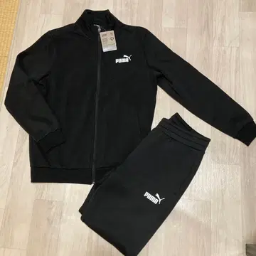 새상품 PUMA 맨투맨 블랙 셋업 상하의 세트 속기모 블랙