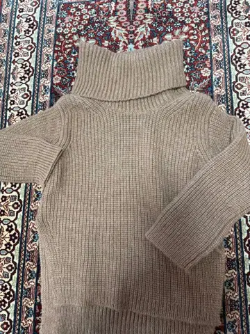 드로어 drawer 알파카 울 터틀넥 니트