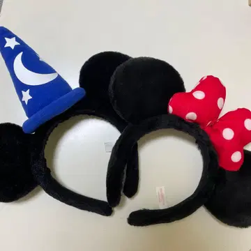 미키 미니 귀 포함 머리띠