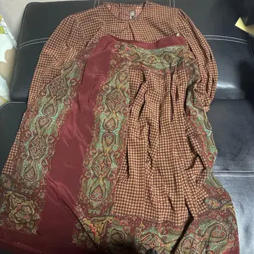 DAKS 브라운 계열 프린트 패턴 셋업 건클럽 체크