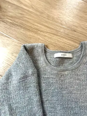 ARCHI 그레이 긴팔 니트 스웨터