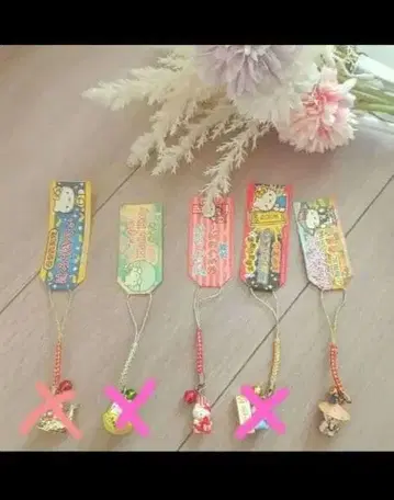 지역 한정 키티 헬로키티 캐릭터 스트랩 2개 세트