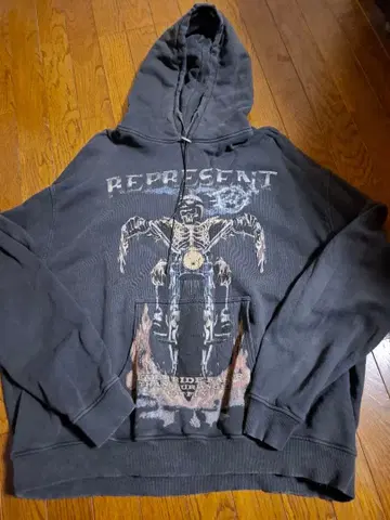 리프레젠트 빈티지 가공 후디