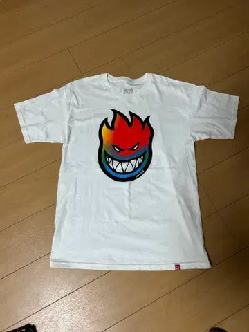 스피트파이어 T셔츠 SPITFIRE 화이트 레인보우 무지개