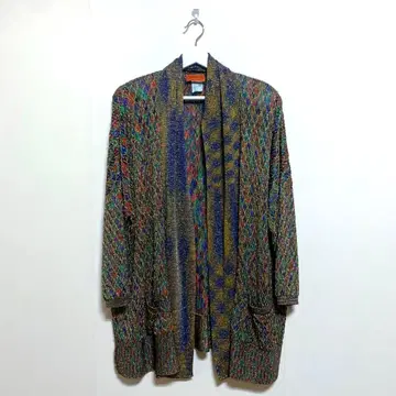 [ MISSONI ] 미쏘니 이탈리아제 오렌지 택 모자이크 골드 라메