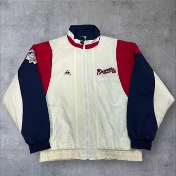 90s MLB 브레이브스 충전솜 나일론 자켓 자수 디자인 빈티지