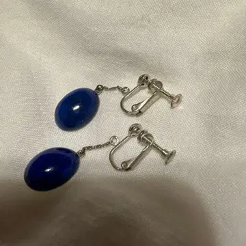 실버 925 귀찌 라피스 라줄리 루스