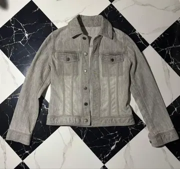 라이트 그레이 데님 자켓 짧은 기장