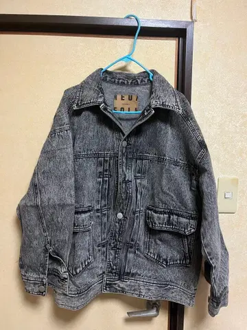 그레이 데님 자켓 오버 사이즈