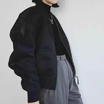 styling/ 택 포함 하이 형태 시어 블루종